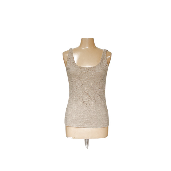 WHBM Beige Lace Blouse M - Picture 1 of 4